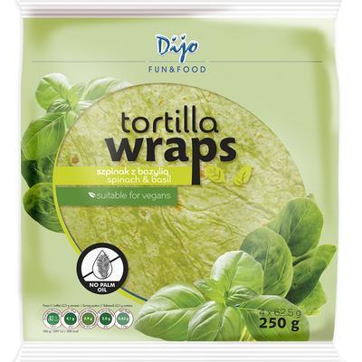 TORTILLA ŠPENÁTOVO-BAZALKOVÁ 250g DIJO